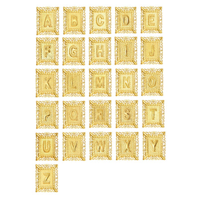 Pair of 14k Gold Initial and Cross Necklaces