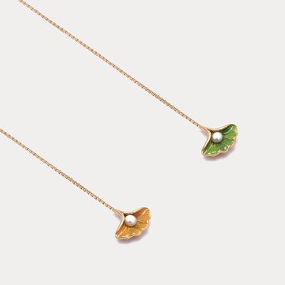 Ginkgo Leaf-Inspired Earrings