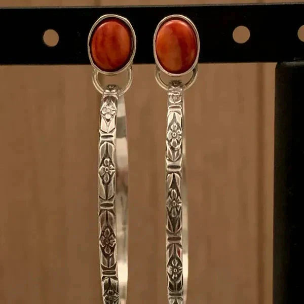 Retro Bohemian Onyx Earrings