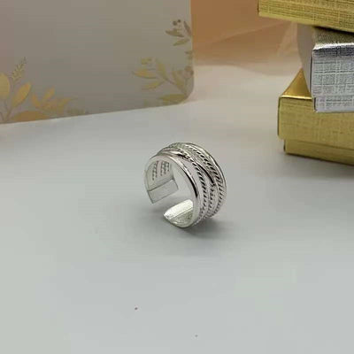 Celeste™ | Multi-Layered Silver Beaded Ring