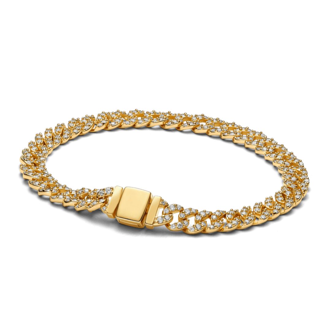 Cubo™ | Gold Moissanite Cuban Link Bracelet