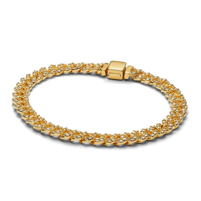 Cubo™ | Gold Moissanite Cuban Link Bracelet