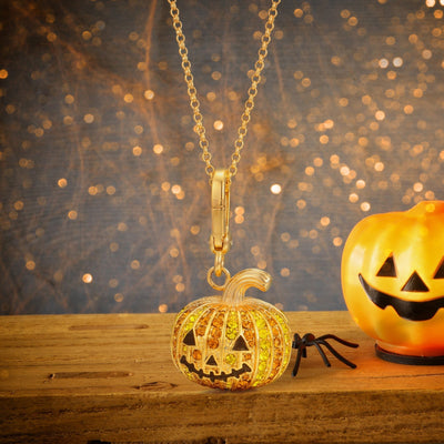 Spooky Pumpkin Pendant Necklace