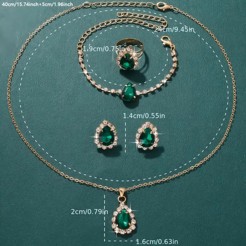 Elisandre Gold Jewellery Set from Vermont