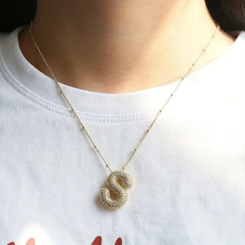 BubbleNote™ | Gold Initial Necklace Set