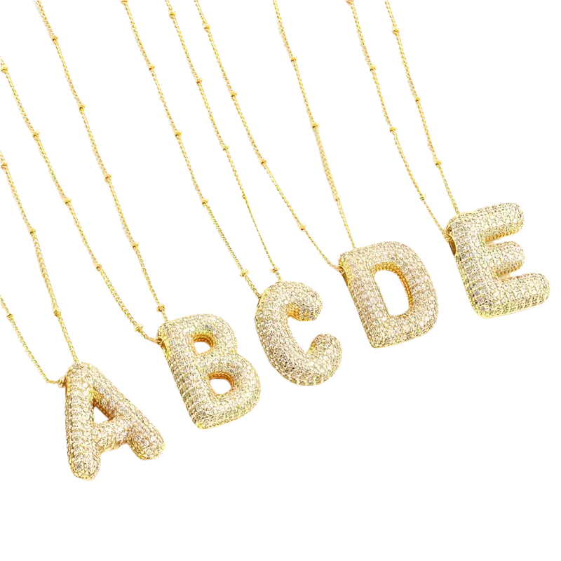 BubbleNote™ | Gold Initial Necklace Set