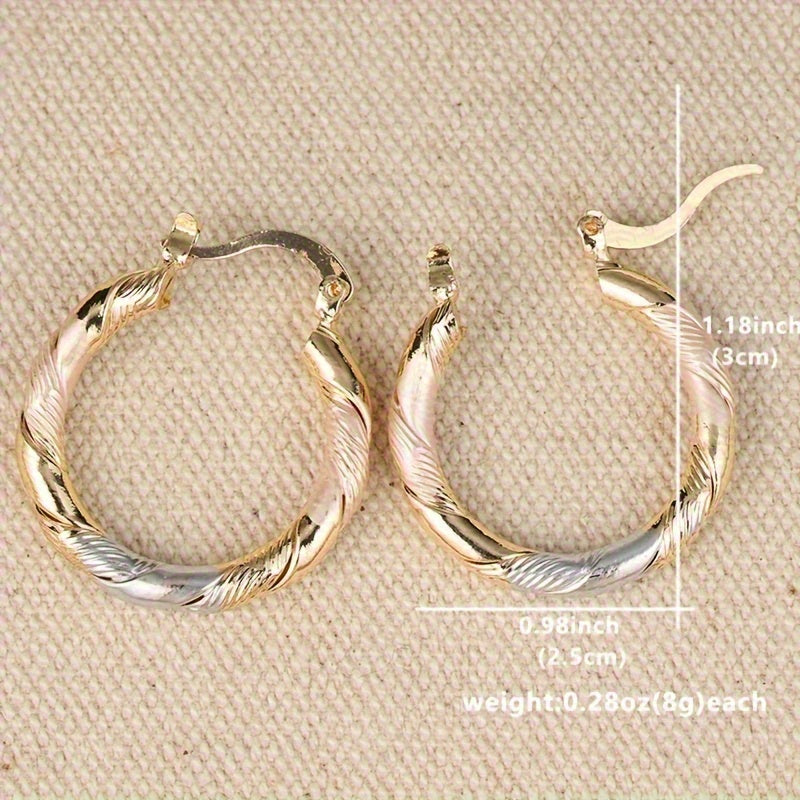 Retro Circular Hoop Earrings