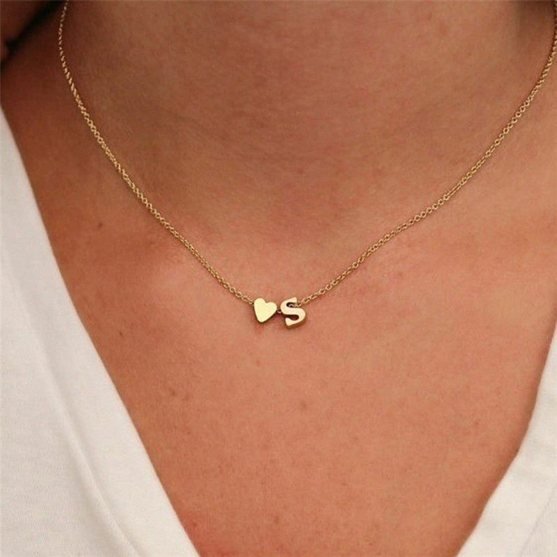18k Gold Initial Necklace - Ria