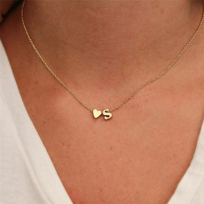 18k Gold Initial Necklace - Ria