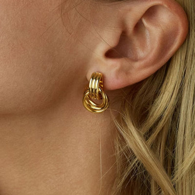 Luna Multi-Layered Earrings in 18k Gold