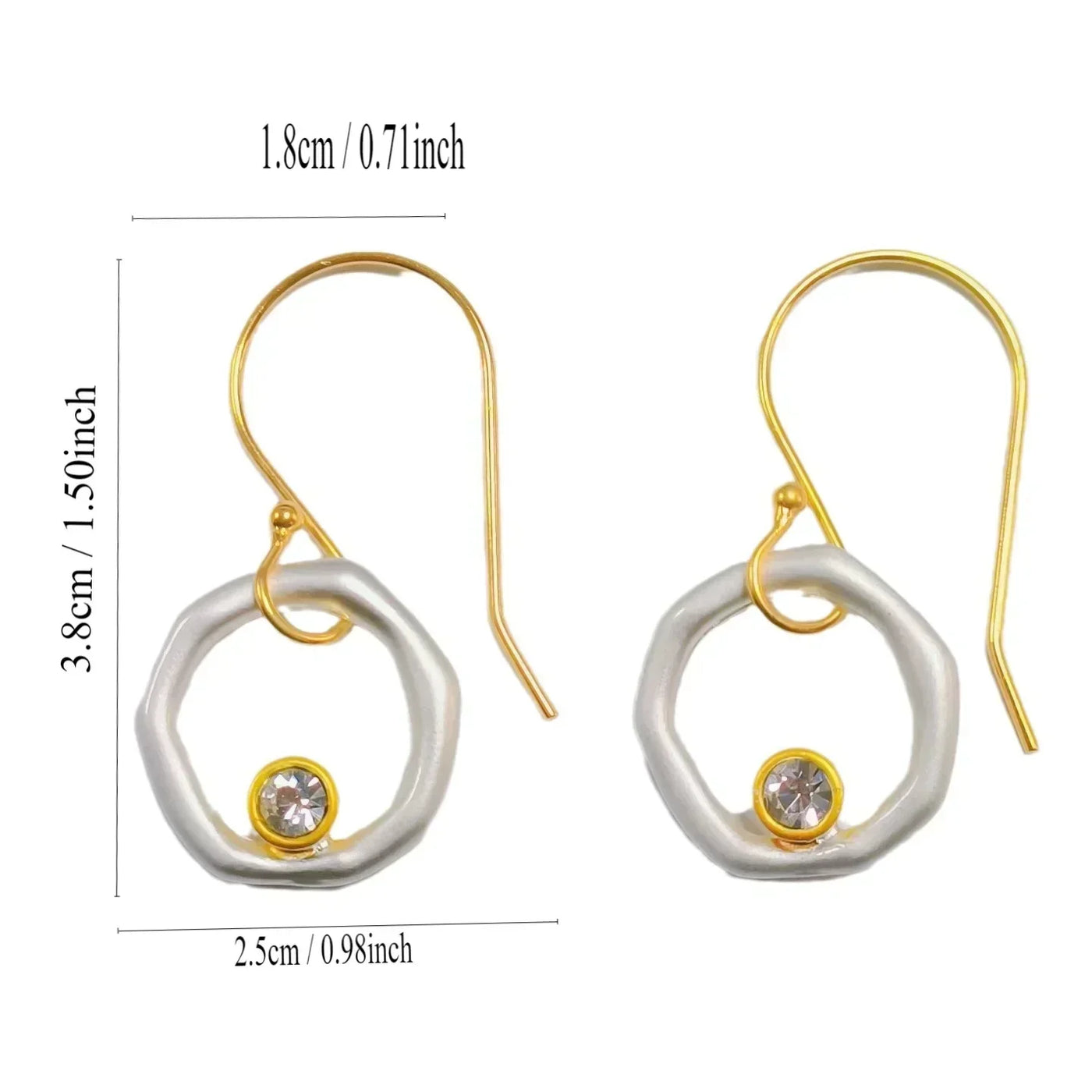 Aurielle™ | Classic Gold and Silver Zirconia Earrings