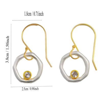 Aurielle™ | Classic Gold and Silver Zirconia Earrings