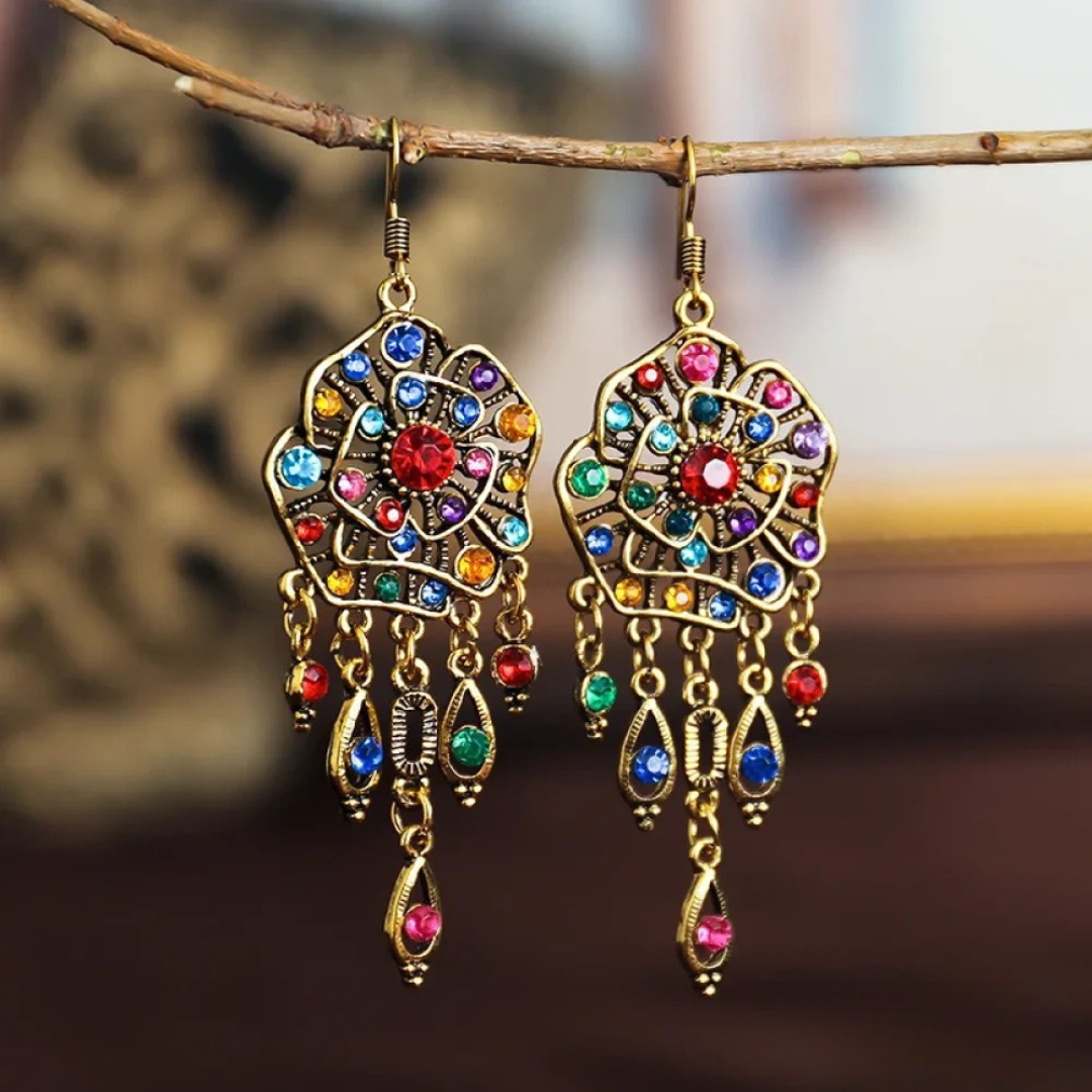 Colourful Mandala Vintage Earrings