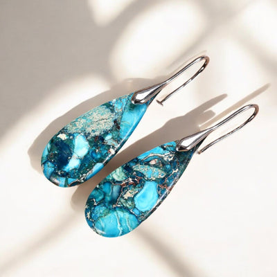 Evelyn | Teardrop Earrings with Ocean Energy