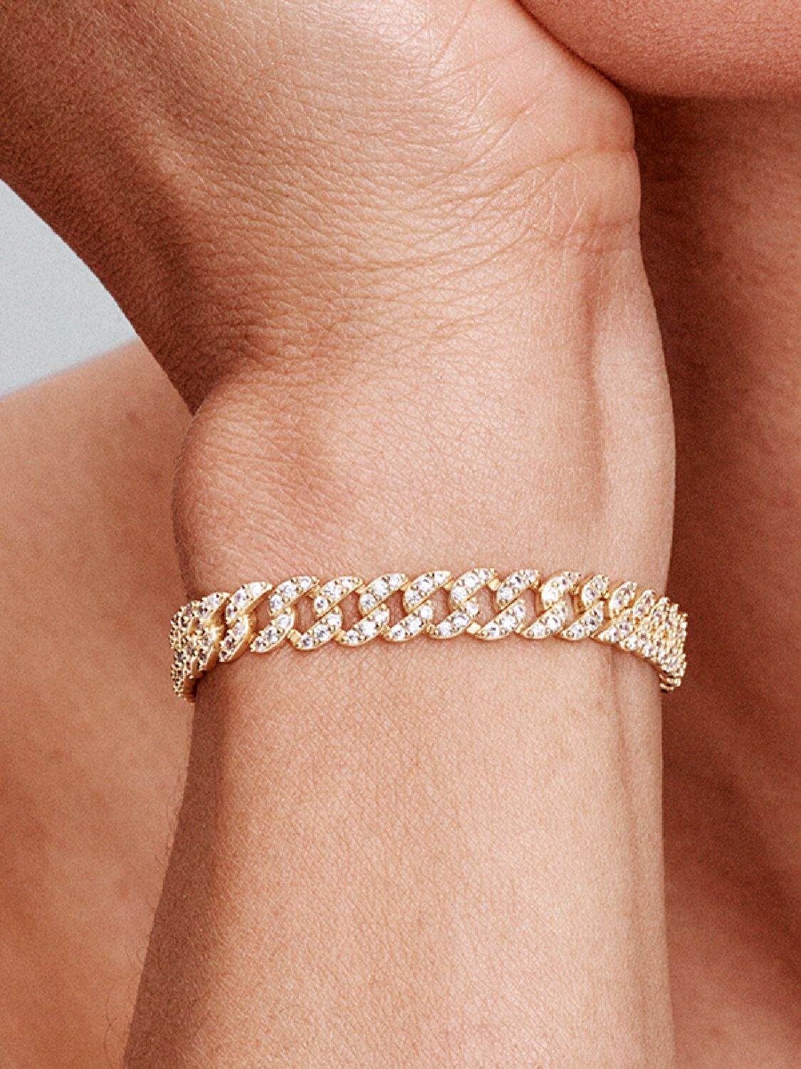 Cubo™ | Gold Moissanite Cuban Link Bracelet