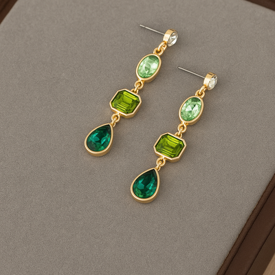 Kona | Green Stone Pendant Earrings