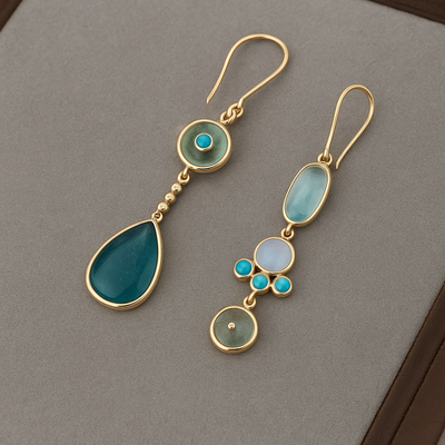 Calista | Blue Stone Drop Earrings