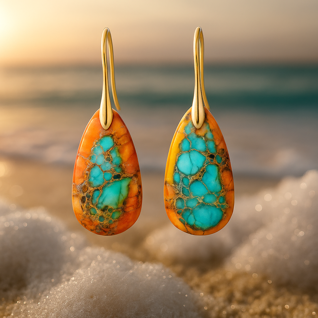 Solenea – Turquoise Ember Earrings