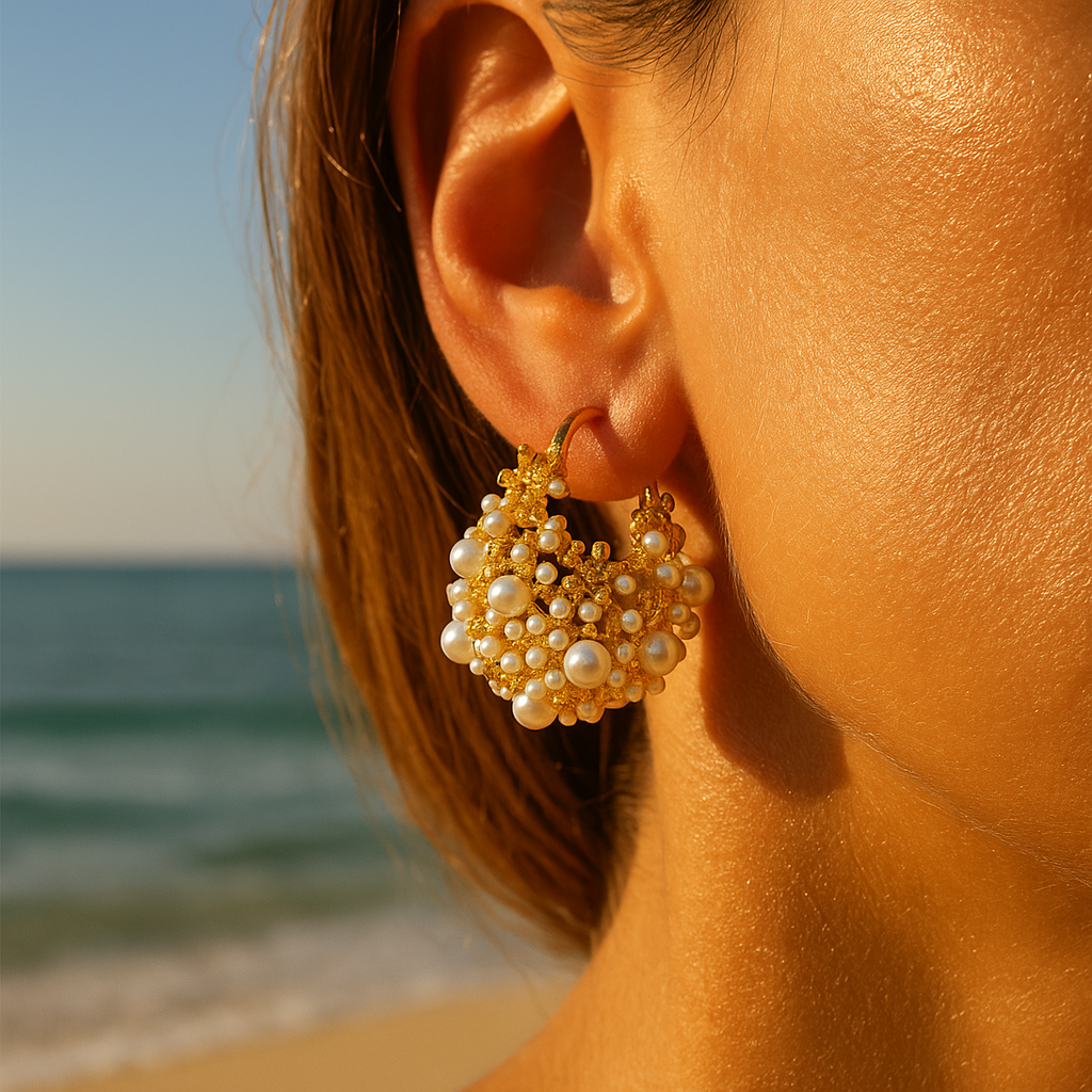 Dione | Golden Dawn Foam Earrings Collection