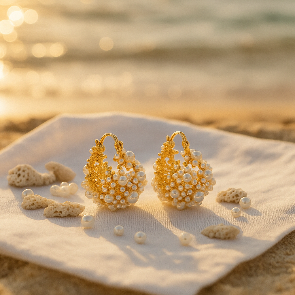 Dione | Golden Dawn Foam Earrings Collection