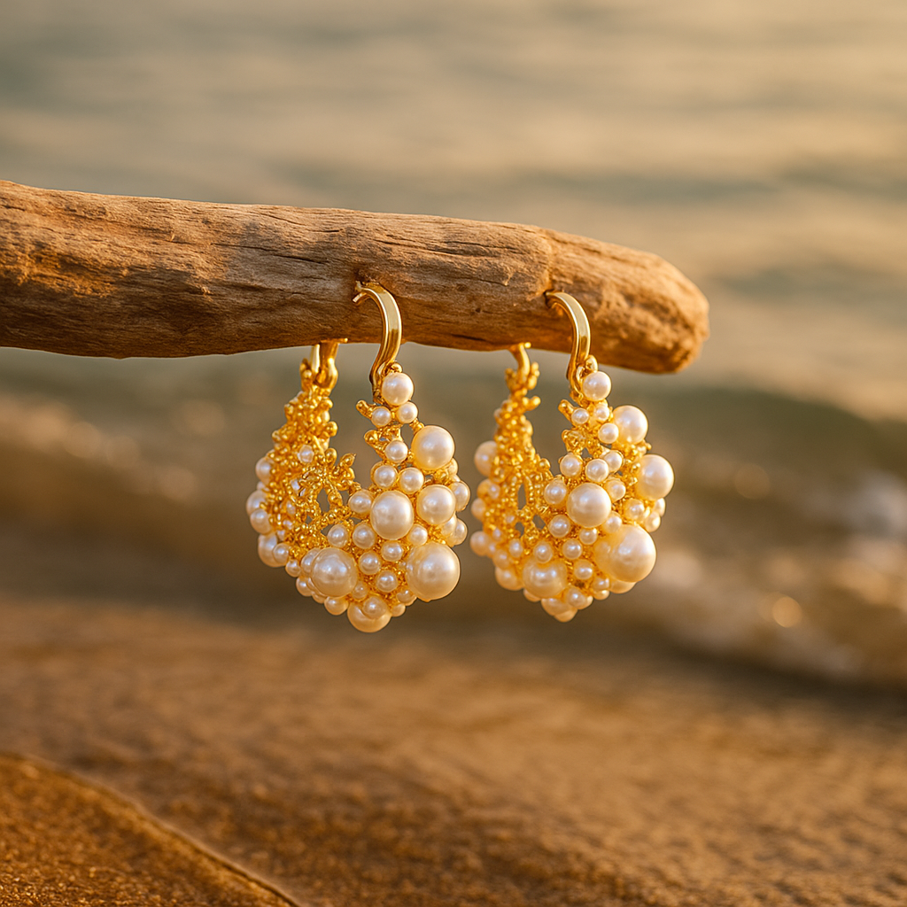 Dione | Golden Dawn Foam Earrings Collection