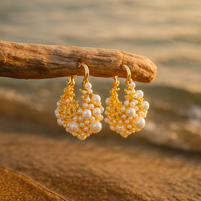 Dione | Golden Dawn Foam Earrings Collection