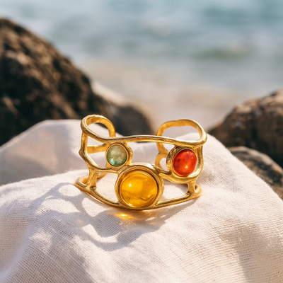 Rain | Golden Sun Orbit Ring