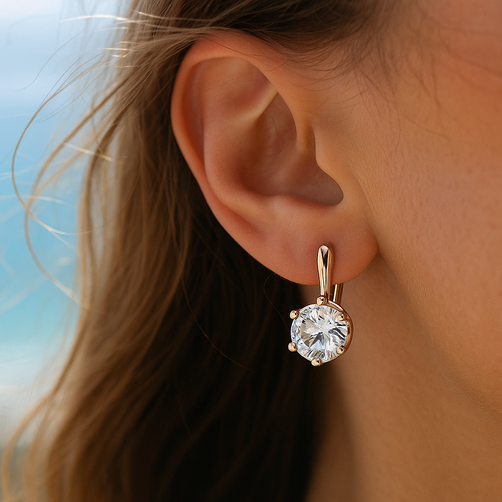 Eirene | Circular Zirconia Hoop Earrings