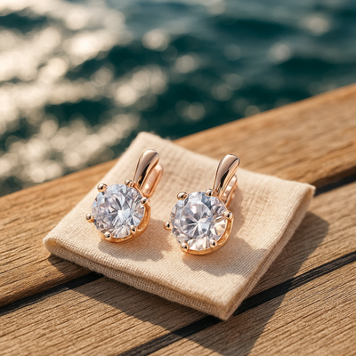 Eirene | Circular Zirconia Hoop Earrings