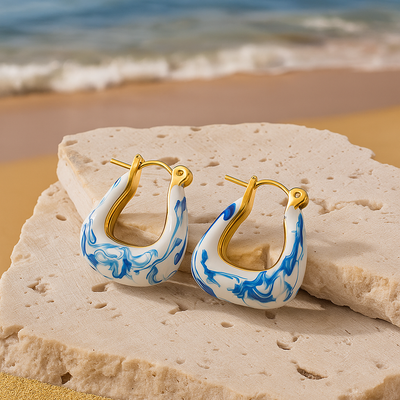 Hama | Golden Wave Foam Earrings Collection