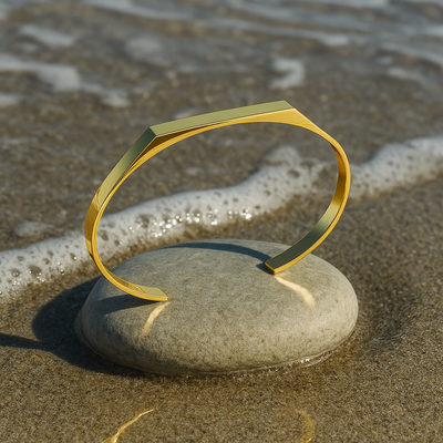 Coralia | Elegant Gold Line Bracelet