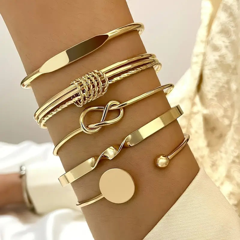Knotted™ | Elegant Gold Bracelet Set