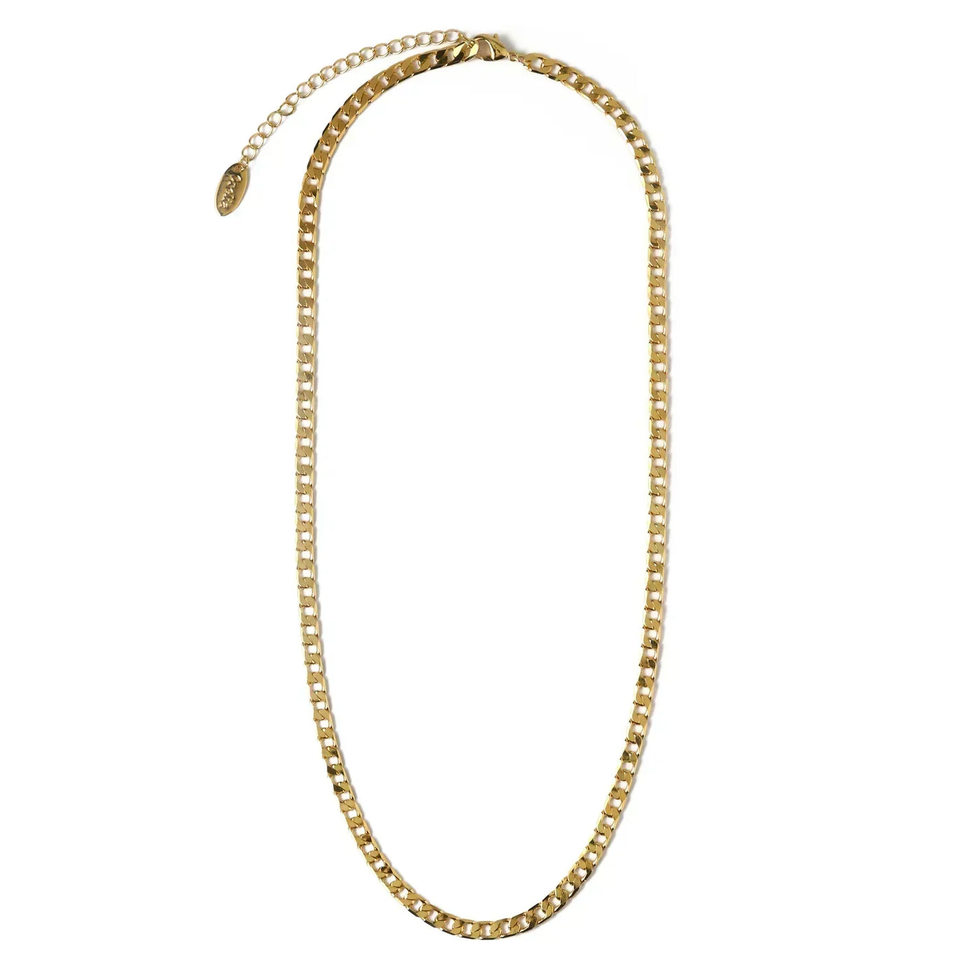 Vero™ | Gold Curb Chain Necklace with Flat Links