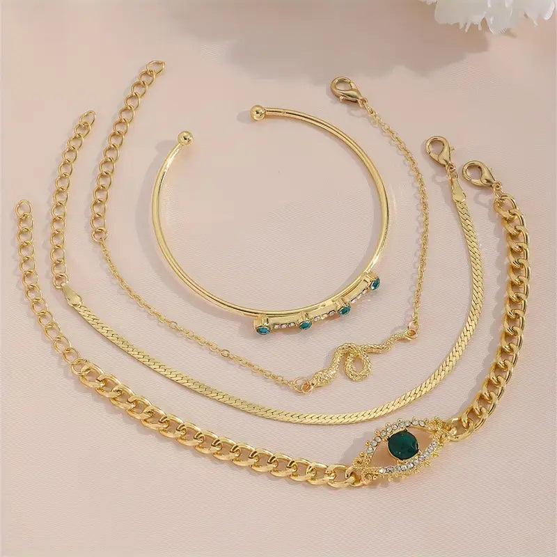 Gold Serpina Veyra Bracelet Set