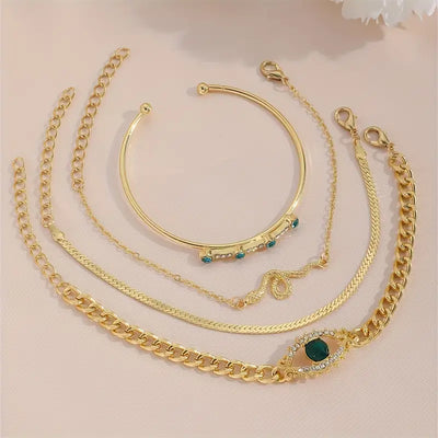 Gold Serpina Veyra Bracelet Set