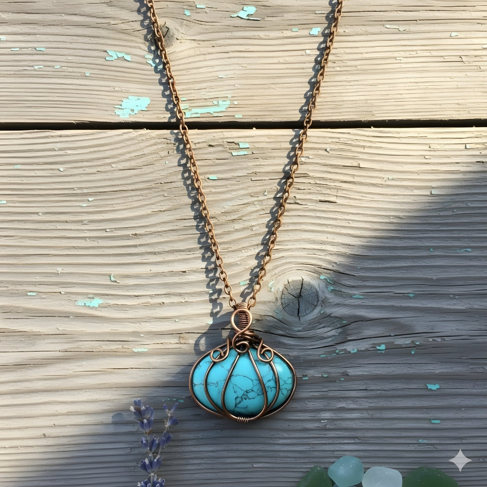 Vintage Mermaid – Handcrafted Golden Necklace with Unique Pendant