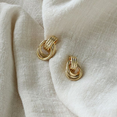Luna Multi-Layered Earrings in 18k Gold