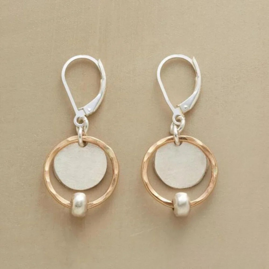 Elegant Gold and Silver Pearl Drop Earrings