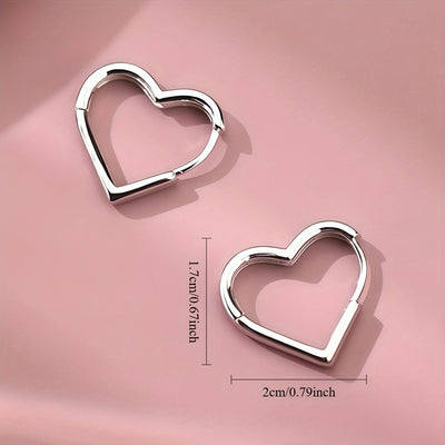 Golden Heart Stainless Steel Earrings