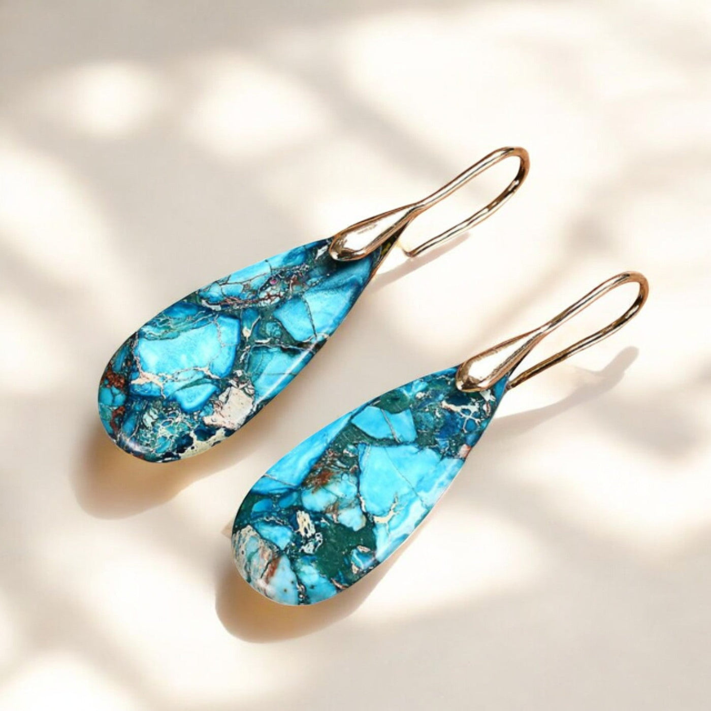 Evelyn | Teardrop Earrings with Ocean Energy