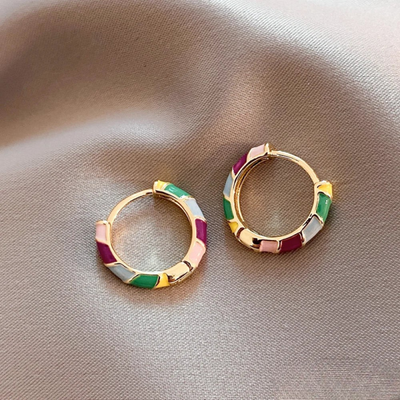 Aurelia™ | Women's Gold Enamel Earrings
