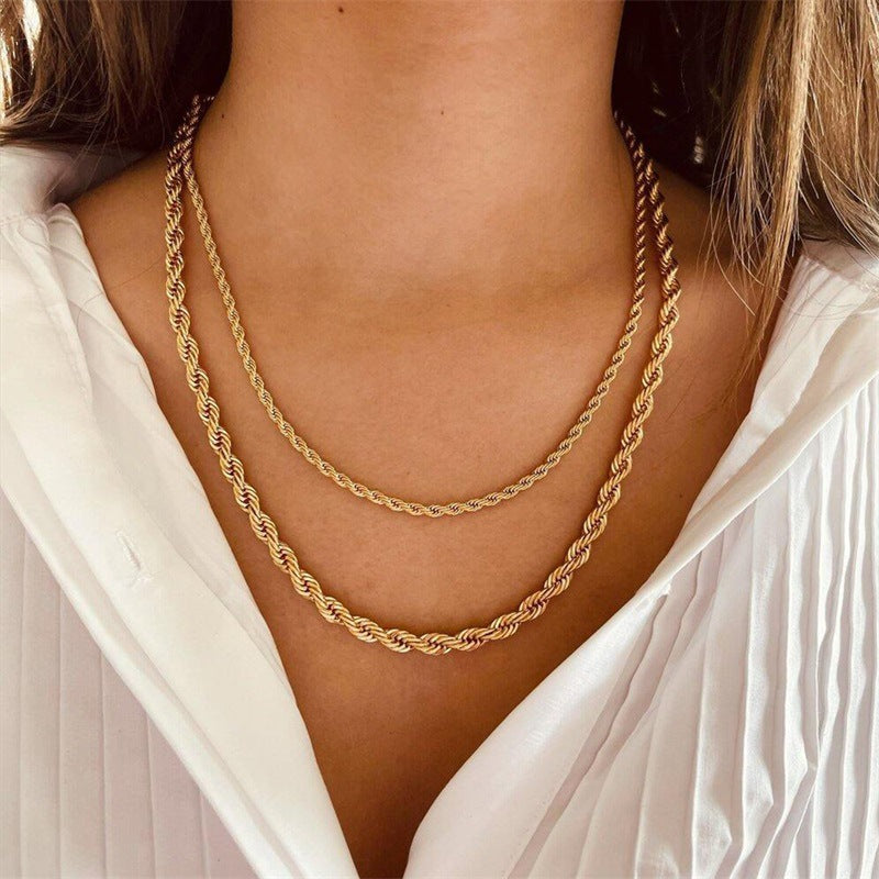 Twisted Style Olivia Necklace | 18K Gold