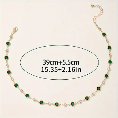 Emerald Green Gemstone Pendant Necklace