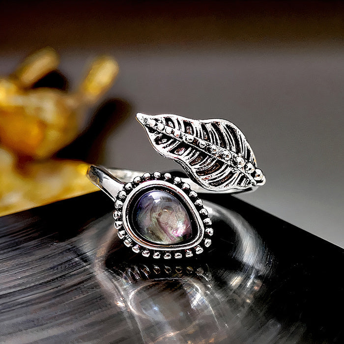 Antique Dark Stone Silver Ring