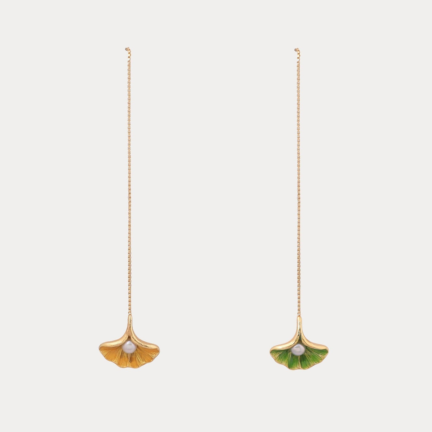Ginkgo Leaf-Inspired Earrings