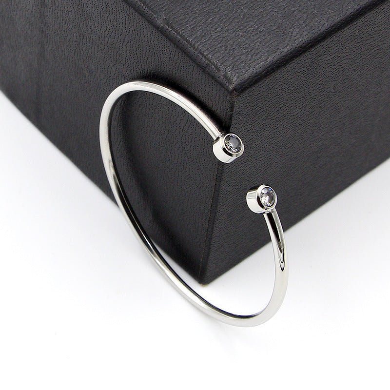 Double Crystal Bracelet in 18K Gold