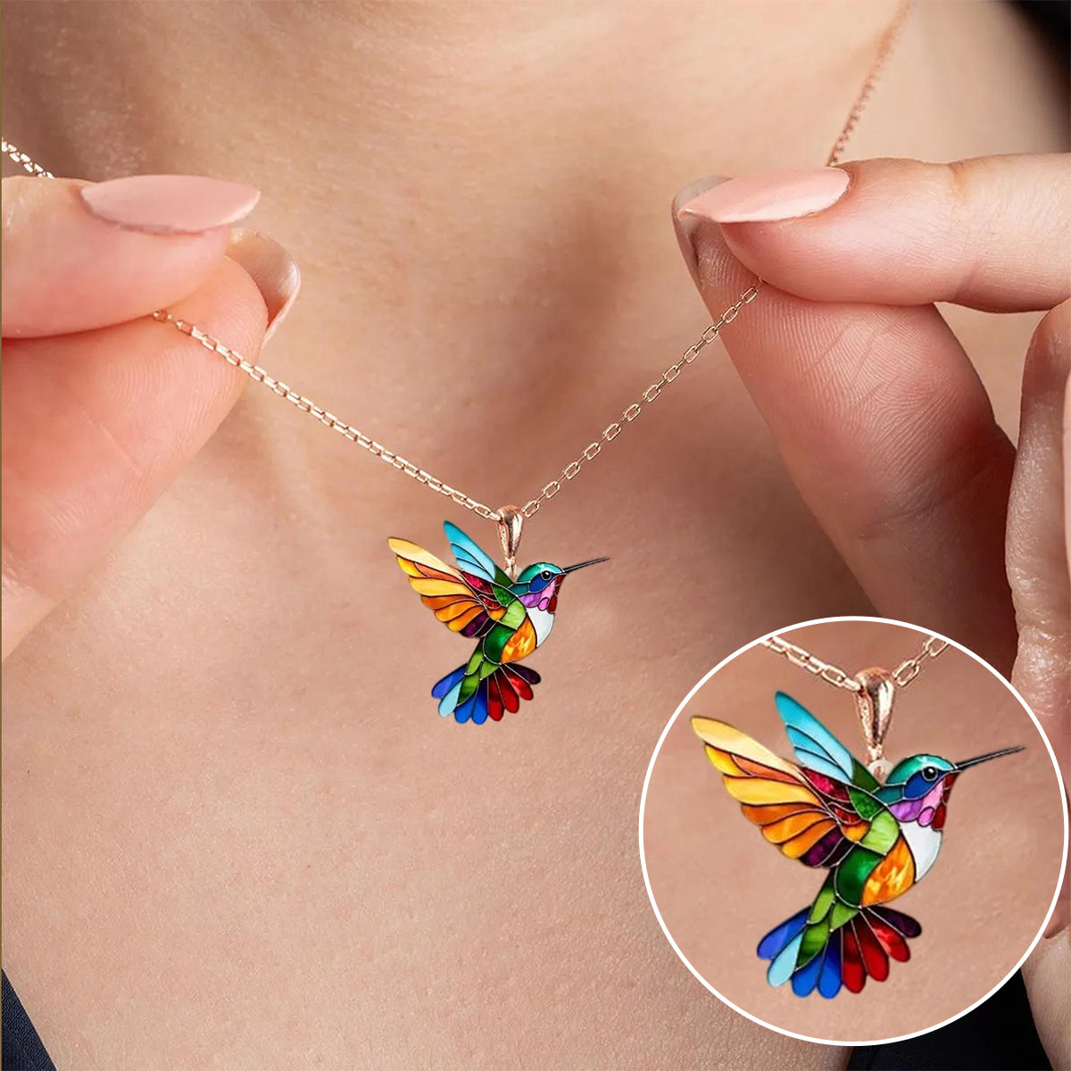 Aurea™ | Elegant Hummingbird Pendant Necklace