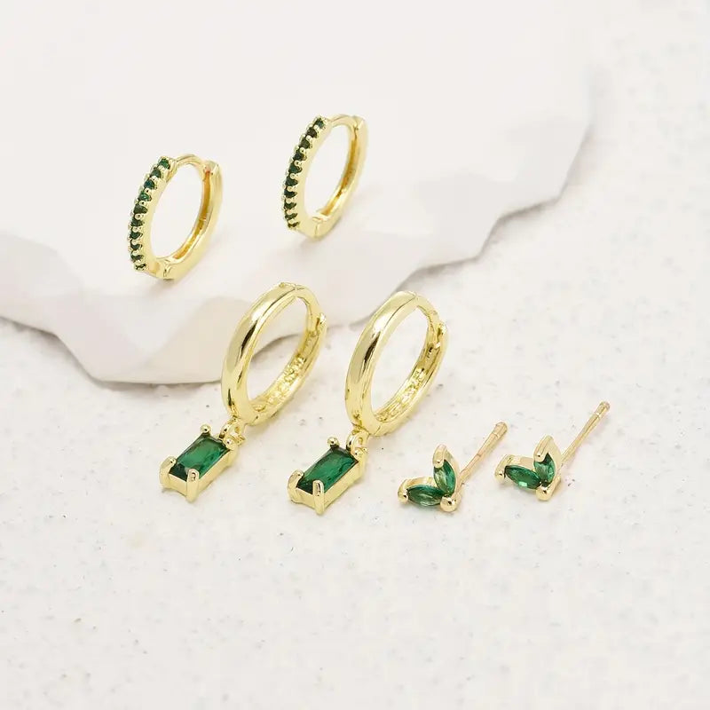 Gold Fiorenza Viridelle Earrings Set