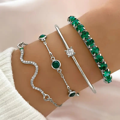 Emerald-Inspired Gemstone Bracelet Collection