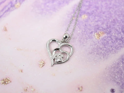 Inolt™ Silver Paw & Heart Necklace